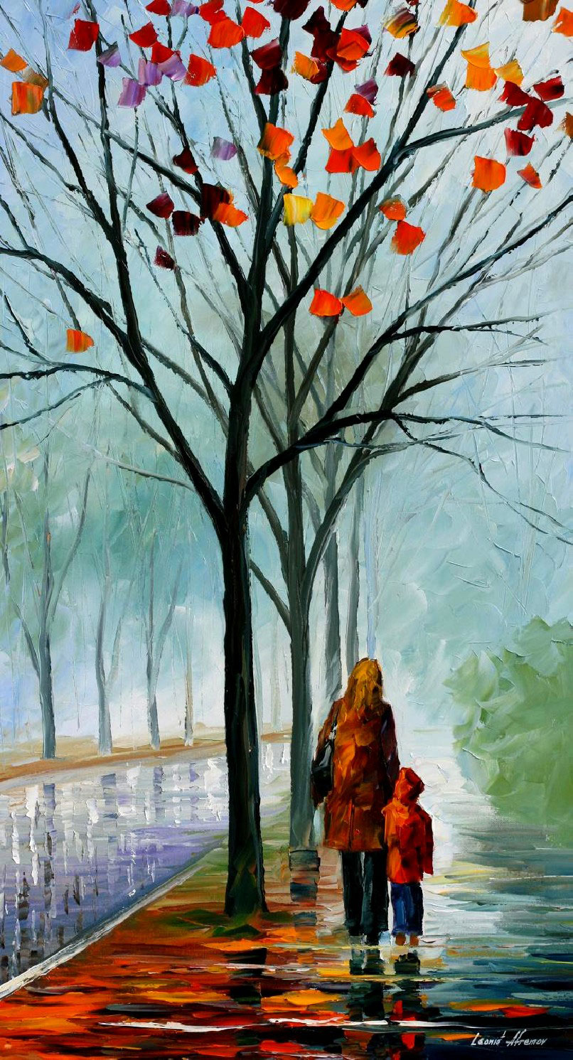 806x1491 Leonid Afremov, Oil On Canvas, Palette Knife, Buy Original - Famous Tree Painting