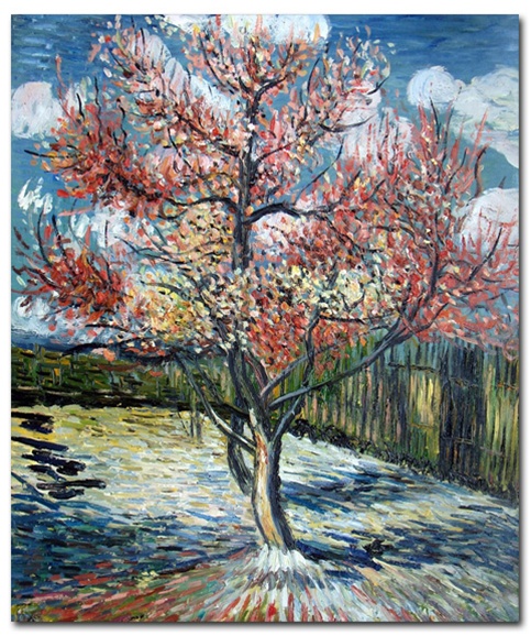 483x578 Peach Trees In Bloom - Famous Tree Painting