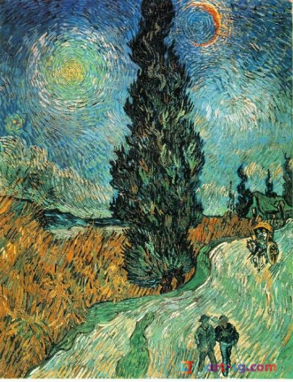 422x550 Famous Landscape Tree Van Gogh 1 [No.11 Famous Paintings] - Famous Tree Painting