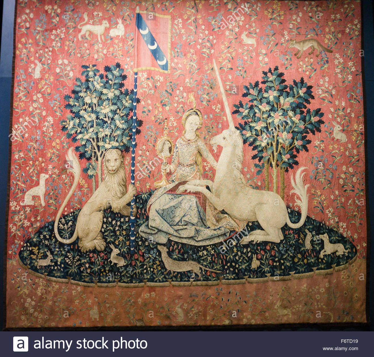 1300x1240 Lady And The Unicorn Tapestry Sight. One Of A Series Of Famous - Famous Unicorn Painting