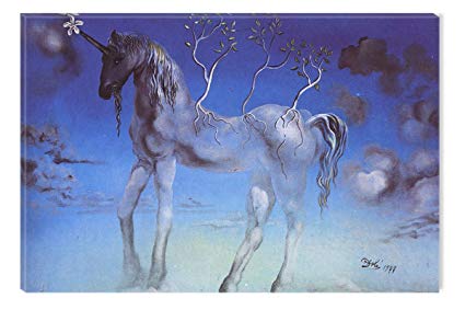 425x283 Startonight Canvas Wall Art Salvador Dali Unicorn - Famous Unicorn Painting