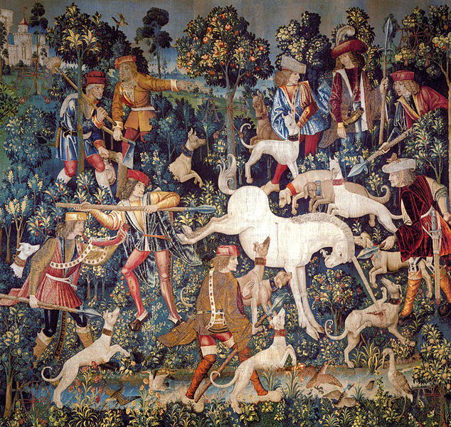 634x600 Unicorn Tapestry - Famous Unicorn Painting