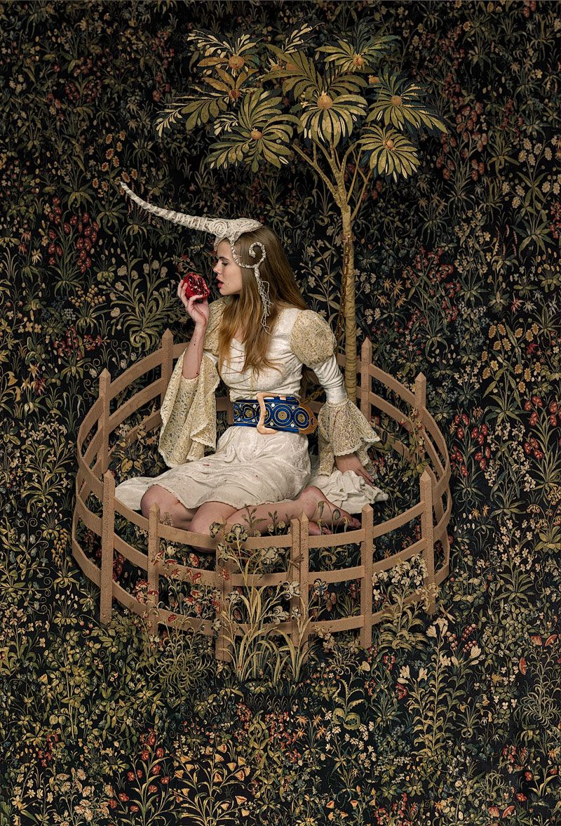 800x1177 Unicorn In Captivity By Joseph Francis La Dame La Licorne - Famous Unicorn Painting