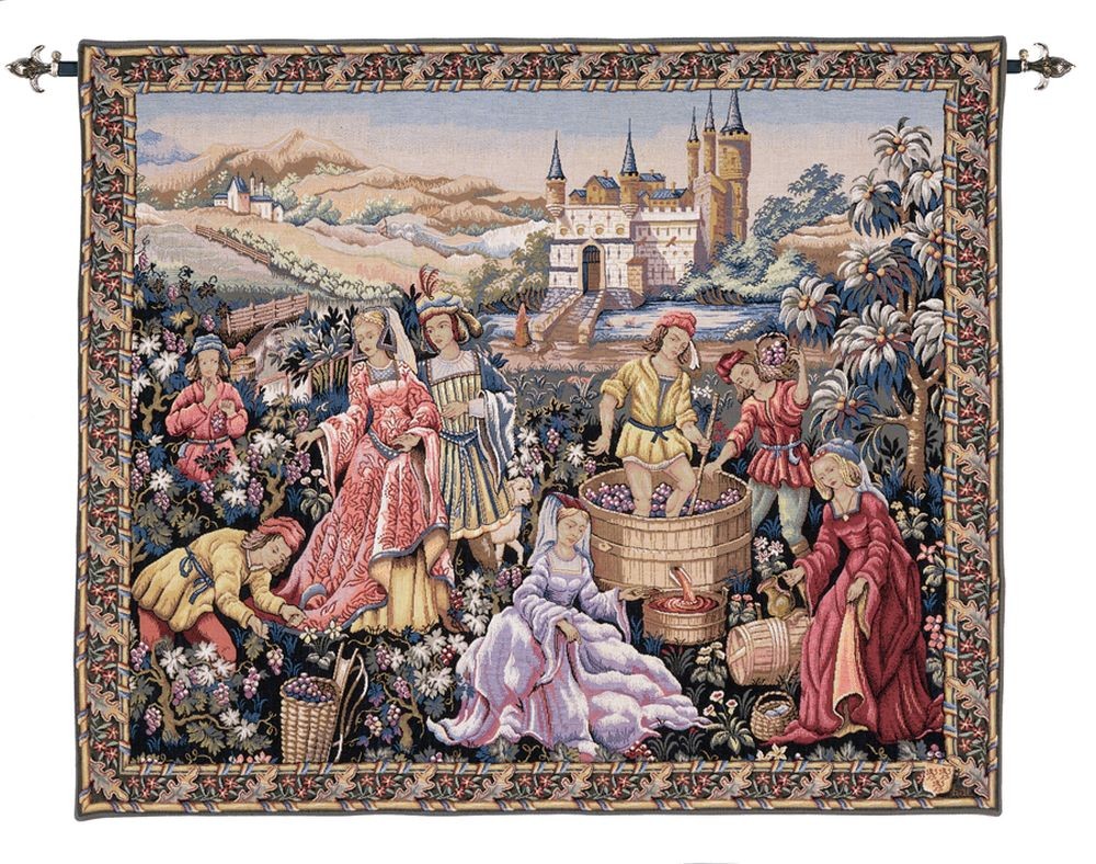 1000x788 Vendanges Au Tapestry Tapestry Fabric Wall Hangings - Famous Unicorn Painting