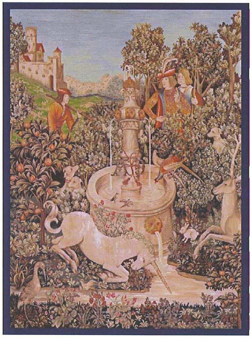 500x669 Famous Medieval Tapestries Tapestry For Wall - Famous Unicorn Painting