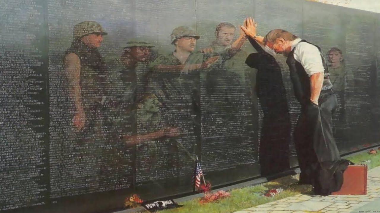 1280x720 Painting Of Man Standing - Famous Vietnam Wall Painting