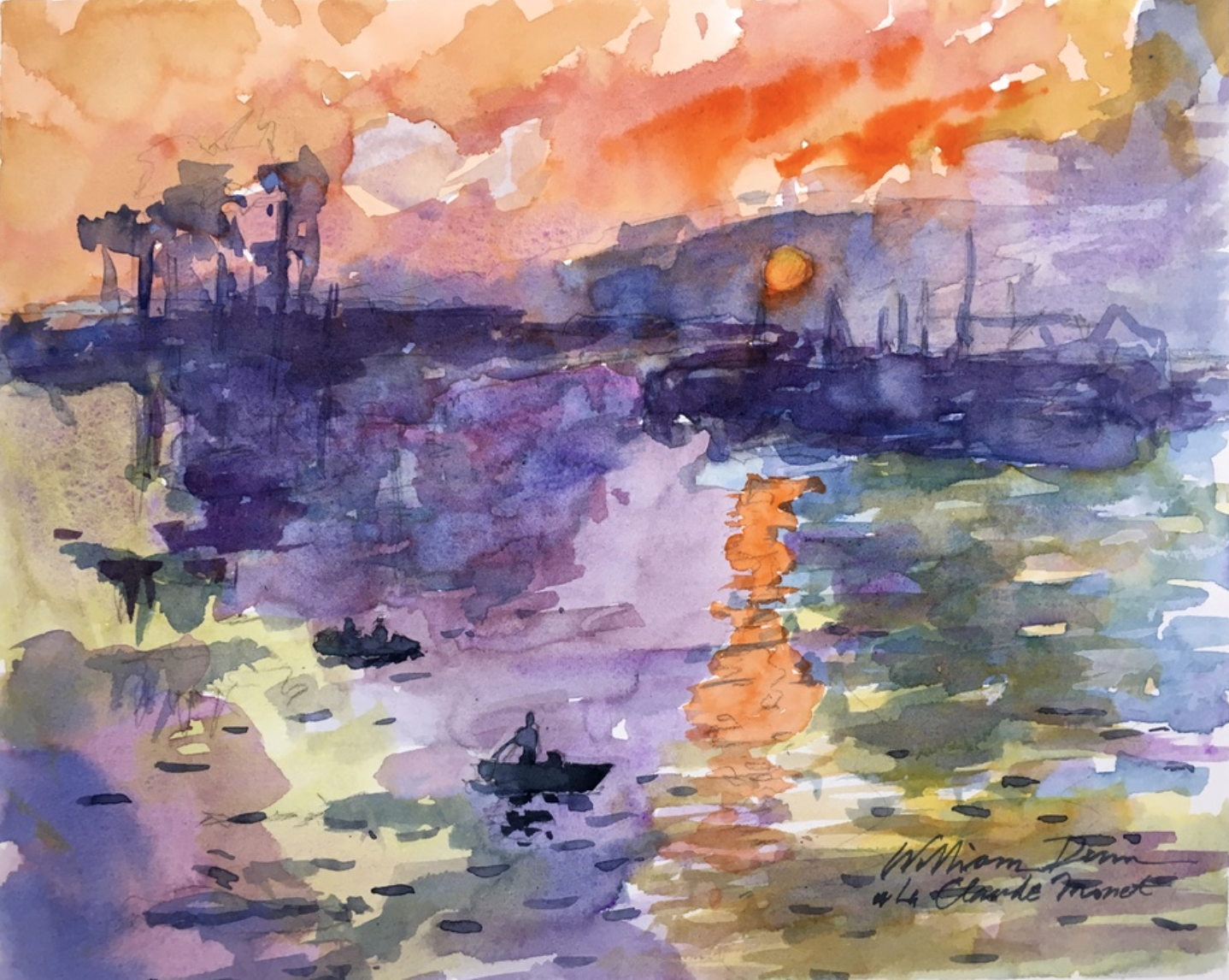 1438x1146 Turning A Famous Painting (Feat. Claude Monet) Into A Watercolor Study - Famous Watercolor Painting
