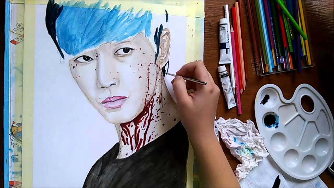 1280x720 Speed Painting Park Hae Jin Kpop Fanart, Bad Guys - Fan Art Painting