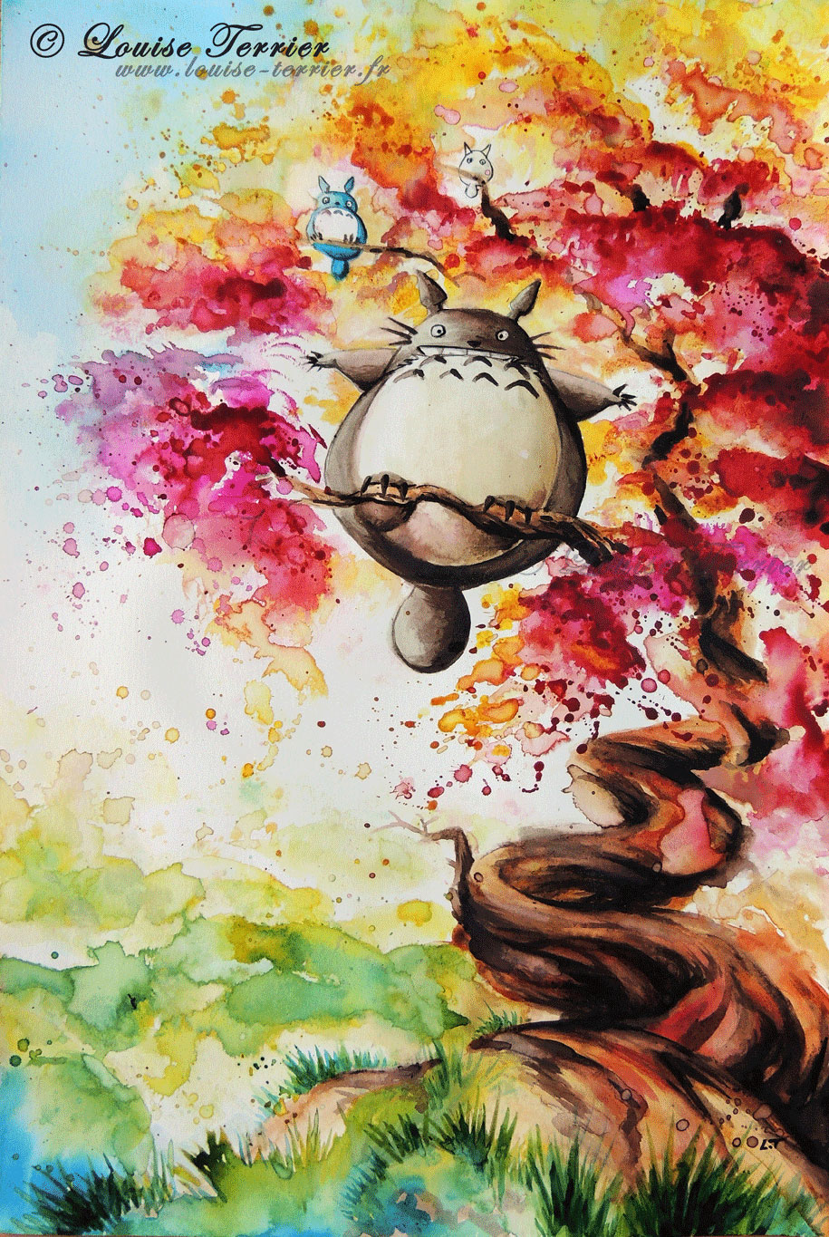 915x1365 Studio Ghibli Characters Redrawn In Watercolor Paintings - Fan Art Painting
