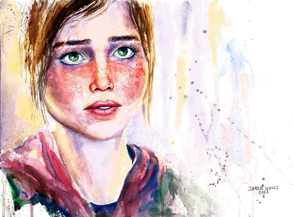 1024x761 The Last Of Us Ellie Painting By Visualjamie - Fan Art Painting