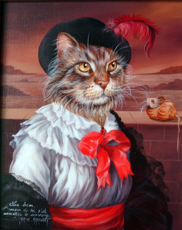 Fancy Cat Painting at PaintingValley.com | Explore collection of Fancy ...