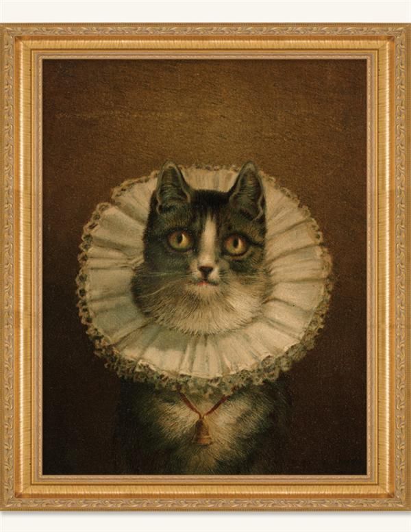 600x777 The Widow - Fancy Cat Painting