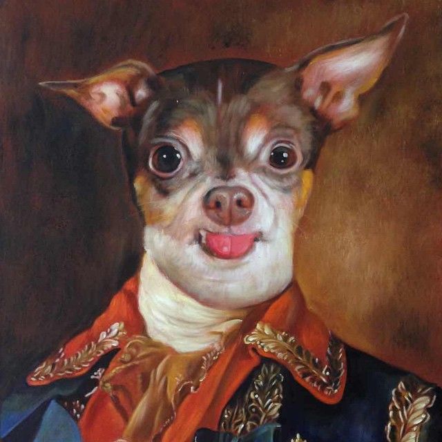 640x640 Fancy Dog Royal Dog Stylish Sophisticated Elegant Pet Gift Idea - Fancy Dog Painting