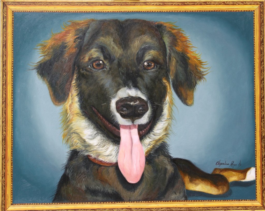 1024x814 Oil Paintings On Canvas Tagged Oil Painting On Canvas - Fancy Dog Painting