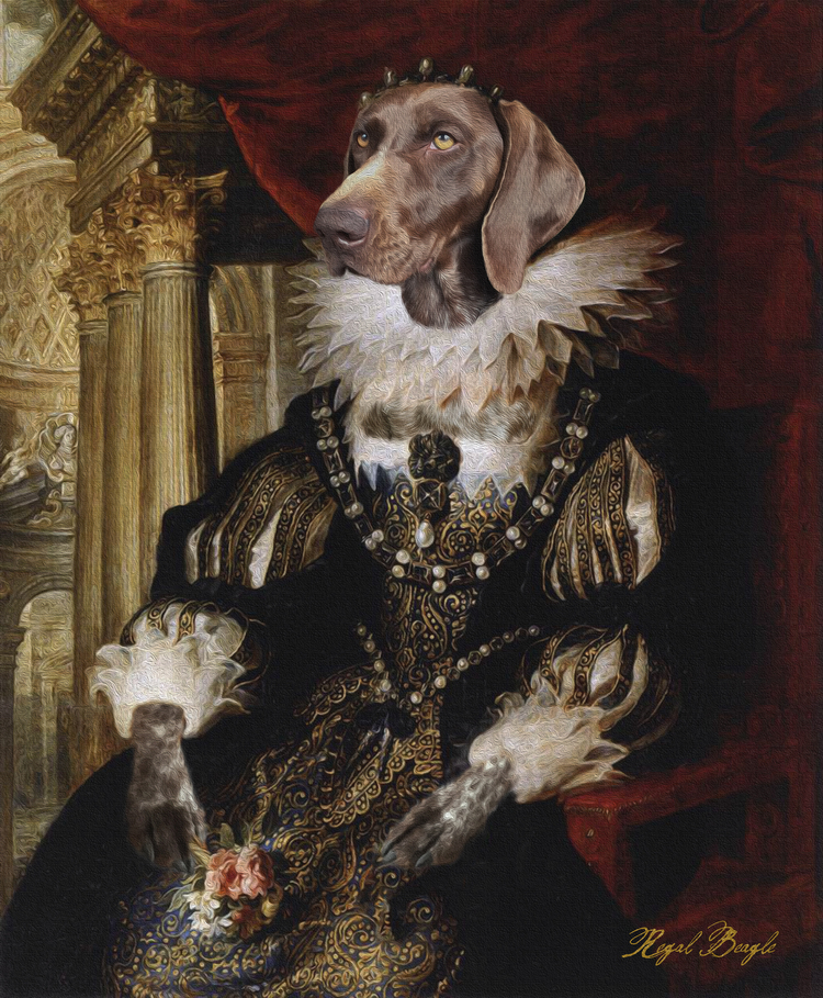 750x909 Poznaj Malarstwo Valerie Leonard. Blog Historia Blog - Fancy Dog Painting