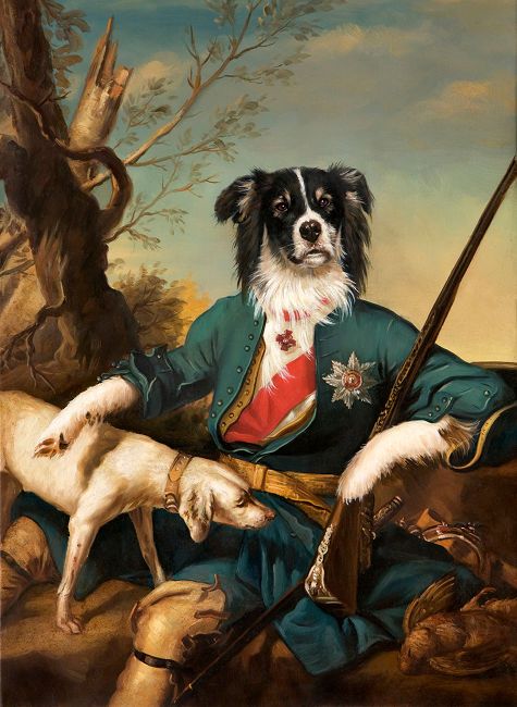 475x650 Frank Viva New Yorker Cover + Dorian Greyhound - Fancy Dog Painting