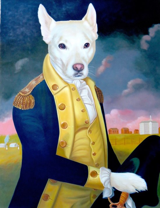 550x714 Dog Paintings Amp Custom Dog Portraits Dog Art By Splendid Beast - Fancy Dog Painting