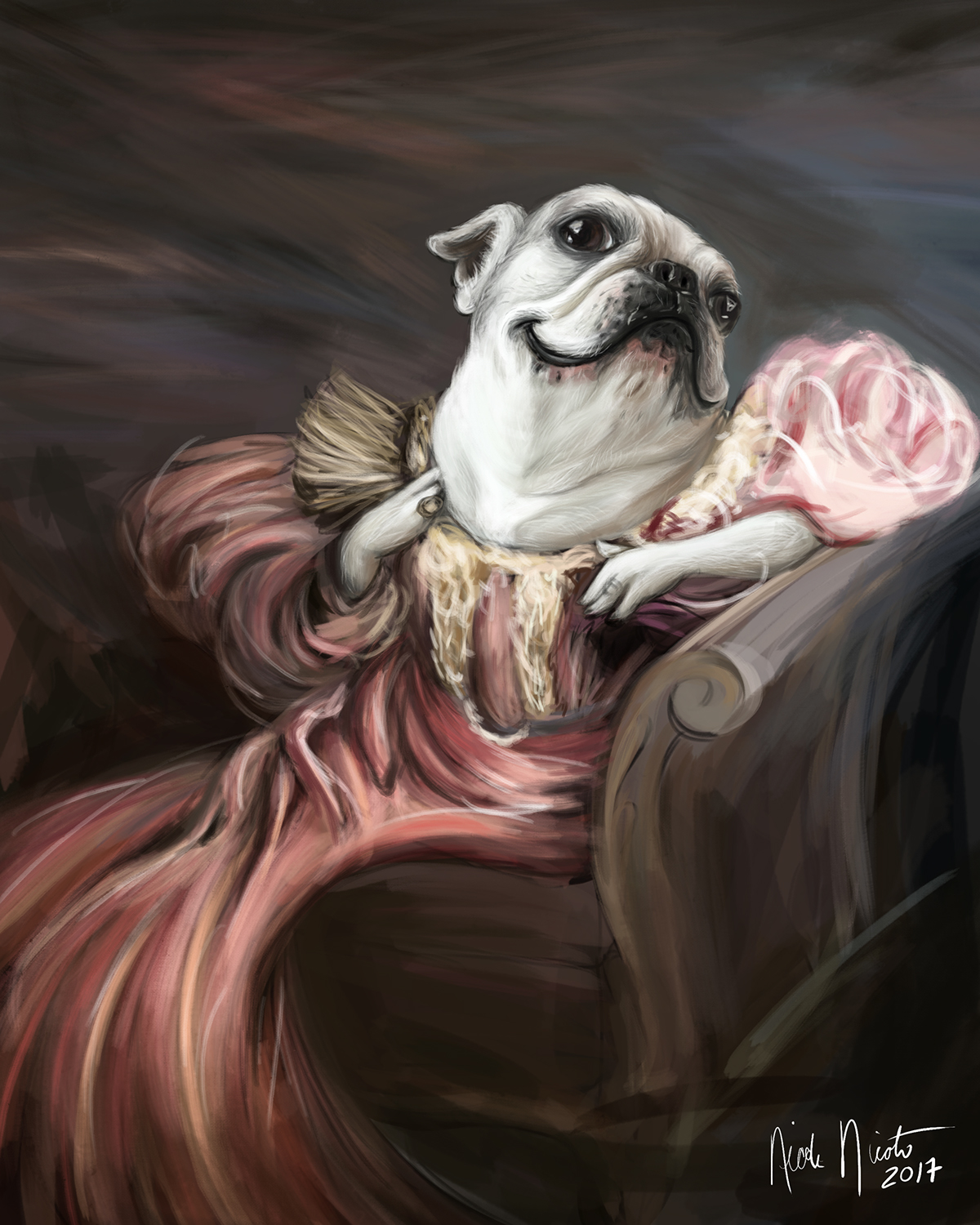 1200x1500 Fancy Dog Portrait On Behance - Fancy Dog Painting