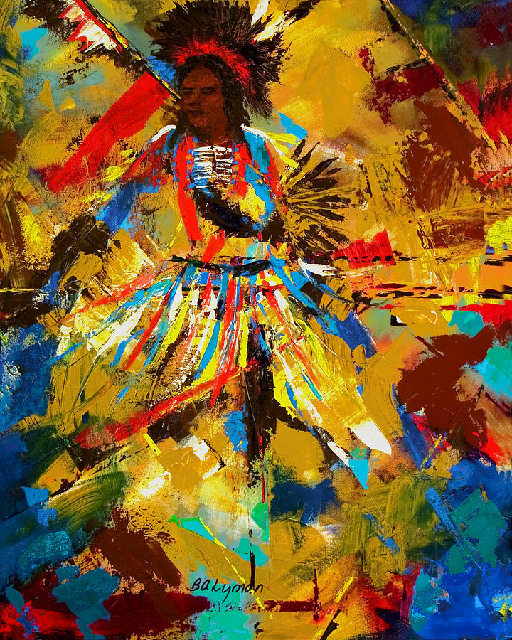 720x900 Fancy Dancer Painting By Brooke Lyman - Fancy Painting