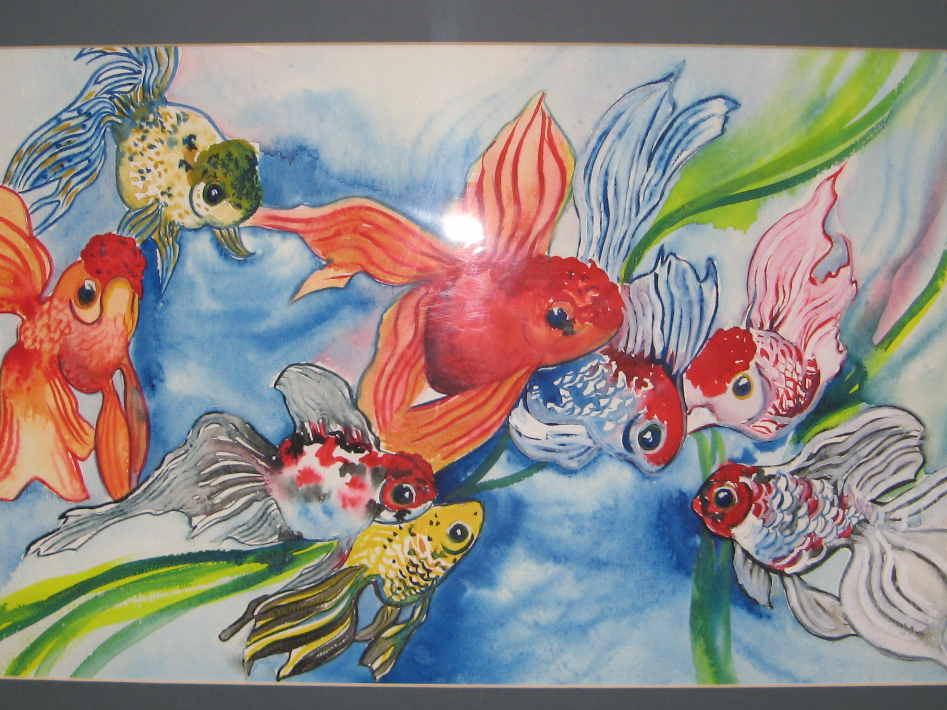 3072x2304 Fancy Gold Fish Watercolour Painting Rebecca Milne Foundmyself - Fancy Painting