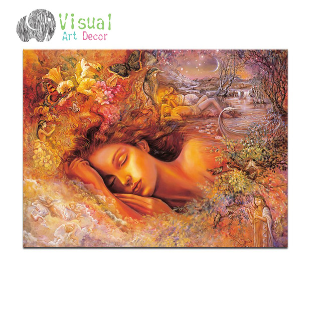 640x640 Goddess Canvas Print Fancy Sleeping Beauty Figure Painting - Fancy Painting