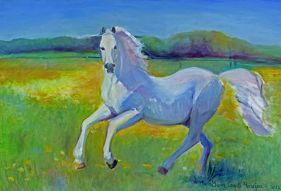900x612 Horse Fancy Painting By Gwen Carroll - Fancy Painting