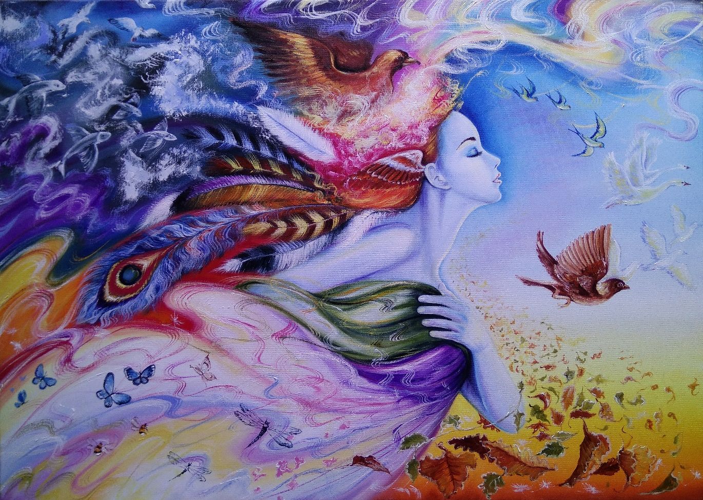 1370x974 Oil Painting Flight Of Fancy Shop Online On Livemaster - Fancy Painting