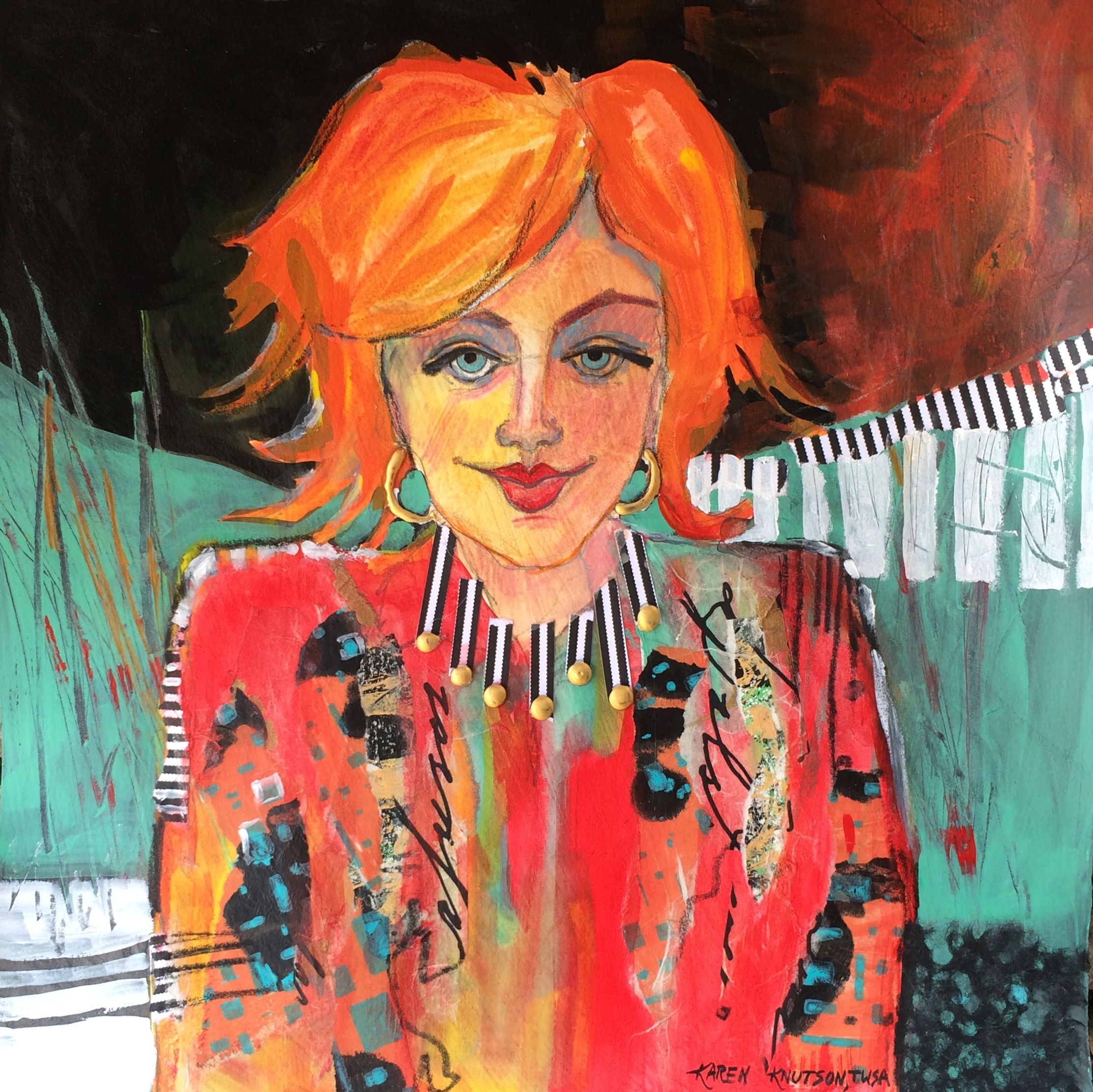 2224x2222 Fancy Pants By Karen Knutson Funky Art - Fancy Pants Painting