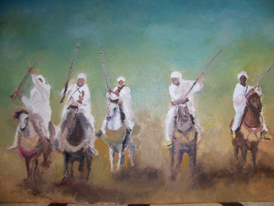 900x676 Fantasia Painting By Ahmed Ait Addi - Fantasia Painting