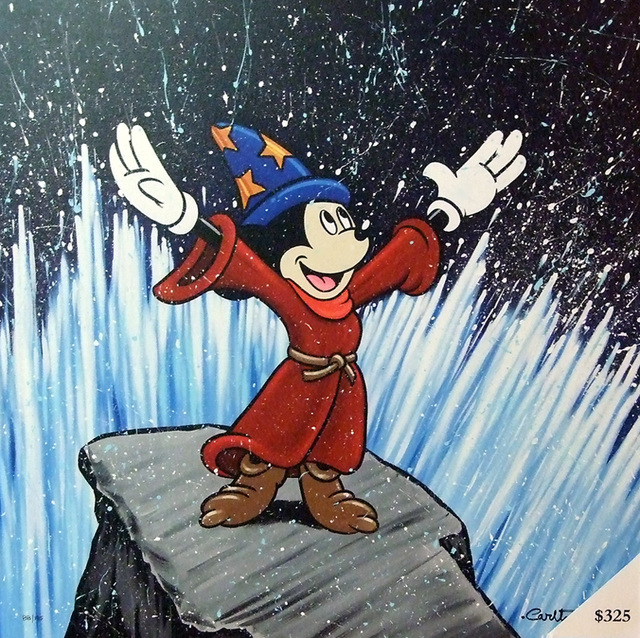 640x638 Ipernity Mickey Mouse From Fantasia Painting In The Disney - Fantasia Painting