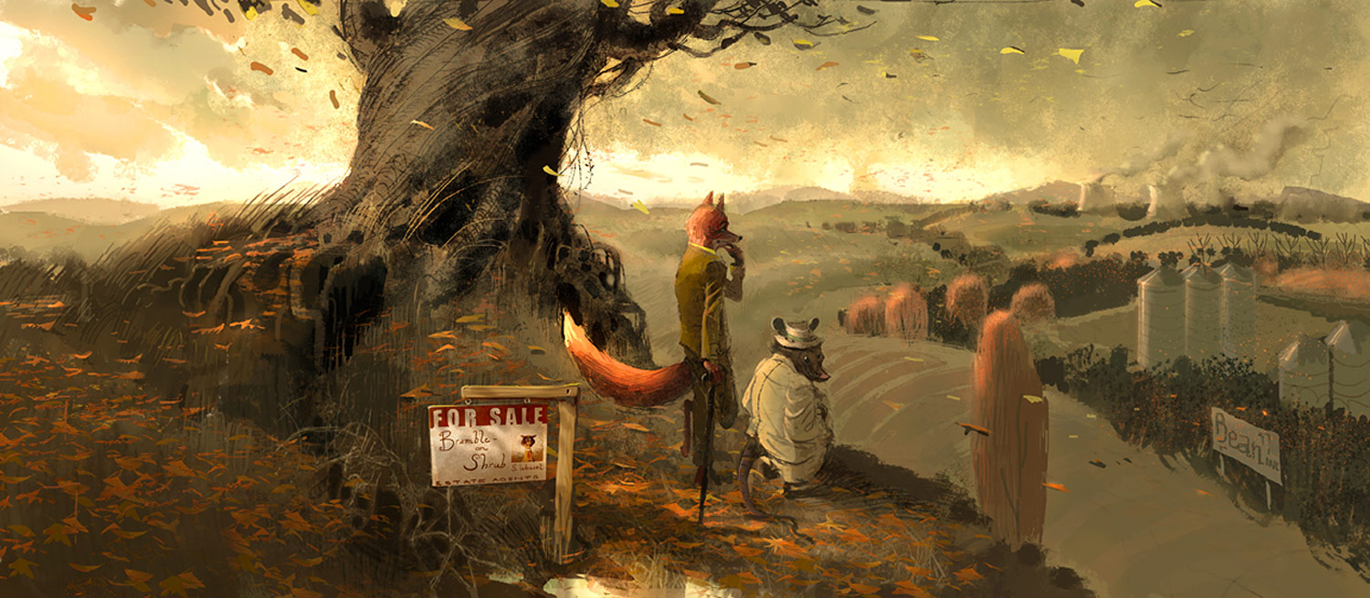 1500x655 Art Models Fantastic Mr. Fox (2009) - Fantastic Mr Fox Painting