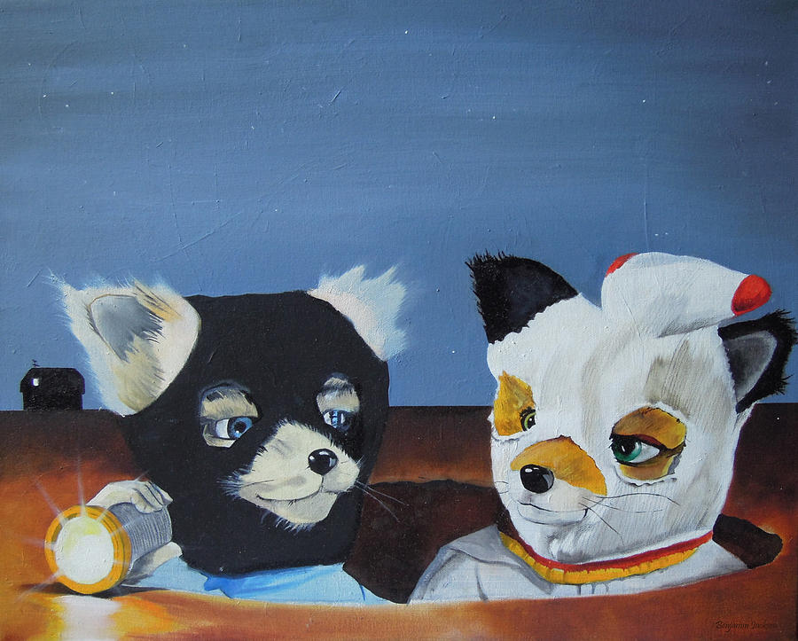 900x723 Foxes From The Movie - Fantastic Mr Fox Painting