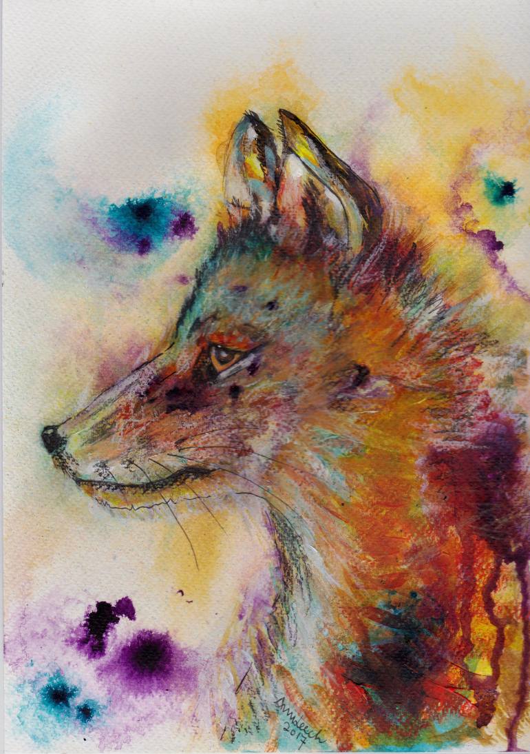 770x1094 Saatchi Art Fantastic Mr Fox (5) Painting By Ann Leech - Fantastic Mr Fox Painting