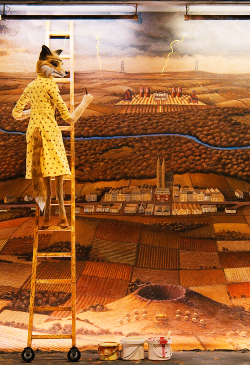 500x730 Still Painting Thunderstorms I See Fantastic Mrs. Fox My Boys - Fantastic Mr Fox Painting