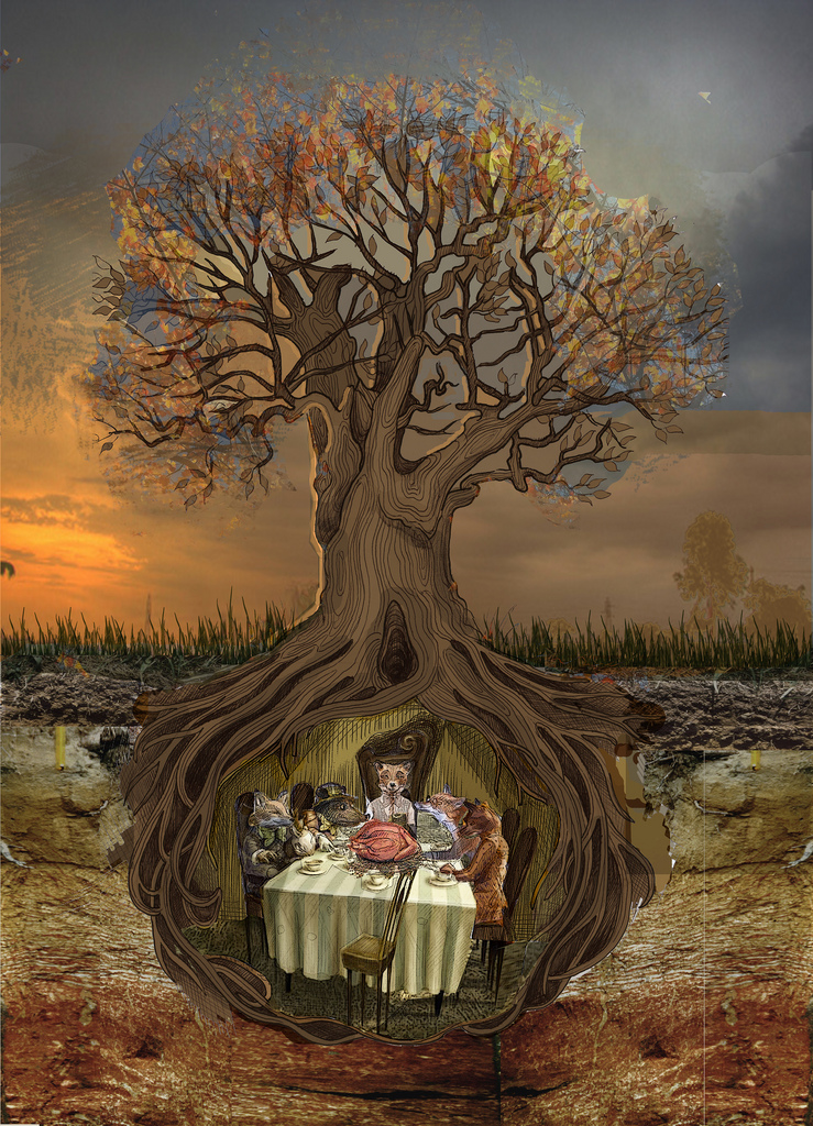 739x1024 Fantastic Mr. Fox Illustration For The Film - Fantastic Mr Fox Painting