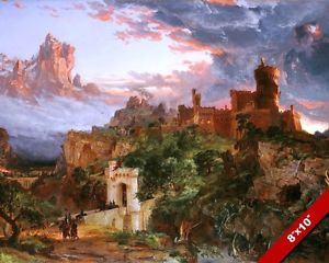 300x240 The Spirit Of War Epic Fantasy Castle Painting Art Real Canvas - Fantasy Castle Painting