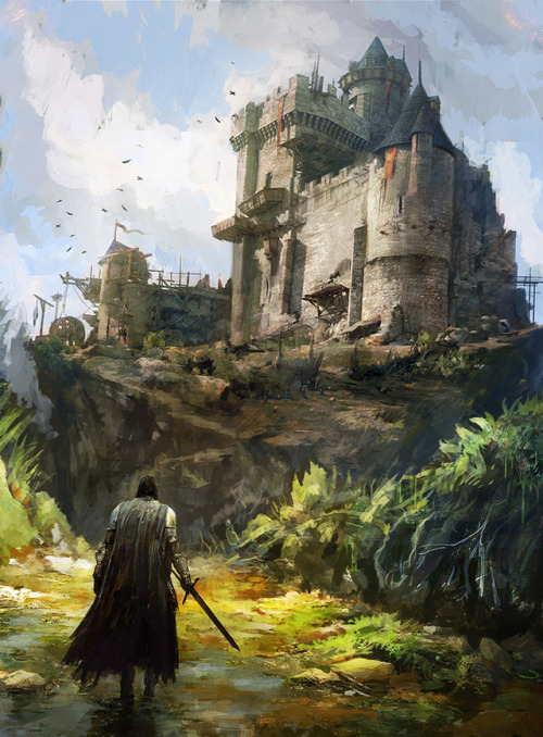 500x678 Fantasy Castle Art Tumblr - Fantasy Castle Painting