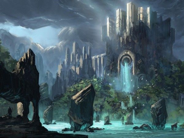 600x450 Fantasy Castle, Painting Digital Illustration - Fantasy Castle Painting