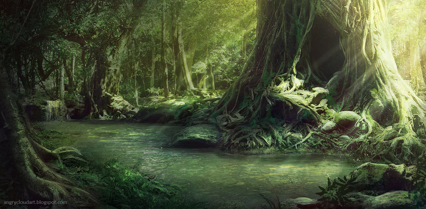 Fantasy Forest Painting