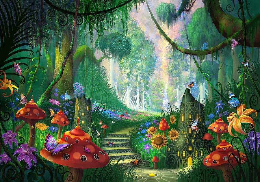 900x630 Fantasy Forest Paintings Fine Art America - Fantasy Forest Painting