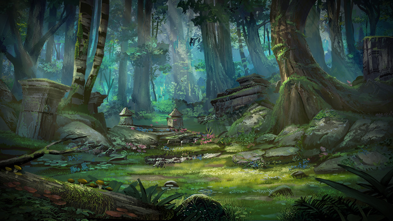 800x450 Painting A Fantasy Style Forest - Fantasy Forest Painting