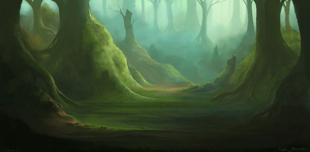 1024x504 Fantasy Forest By Arachnea120199 - Fantasy Forest Painting