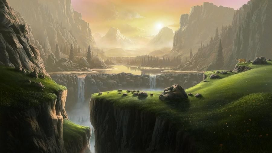 900x506 Fantasy Forest Painting - Fantasy Forest Painting