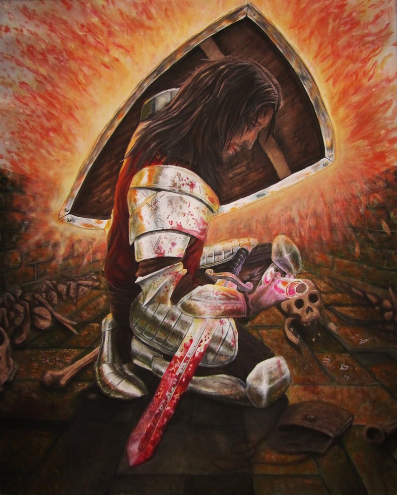 800x998 Fantasy Knight By Curlywurly808 - Fantasy Knight Painting