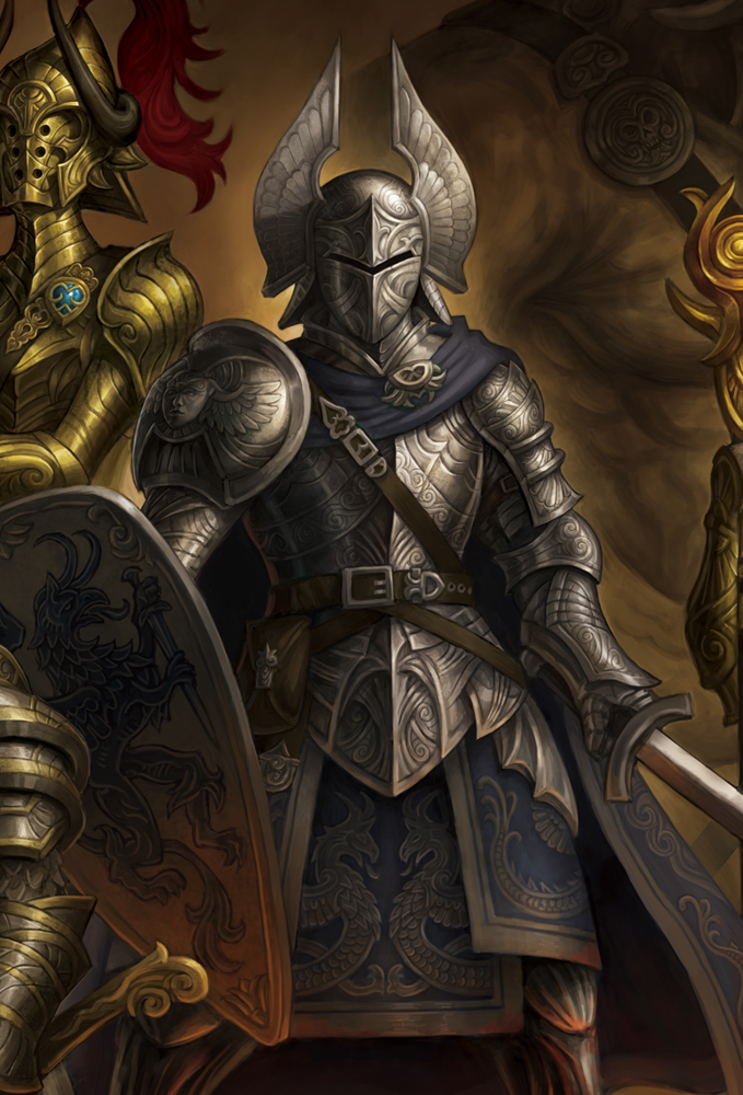 679x1000 Heroes Knight Design By Goldendaniel - Fantasy Knight Painting