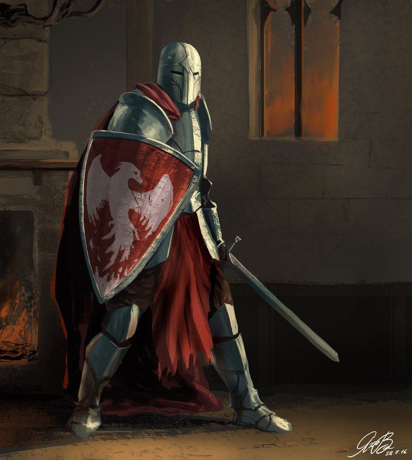 846x944 Commission Knight Painting By - Fantasy Knight Painting