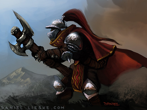 514x386 Daniel - Fantasy Knight Painting