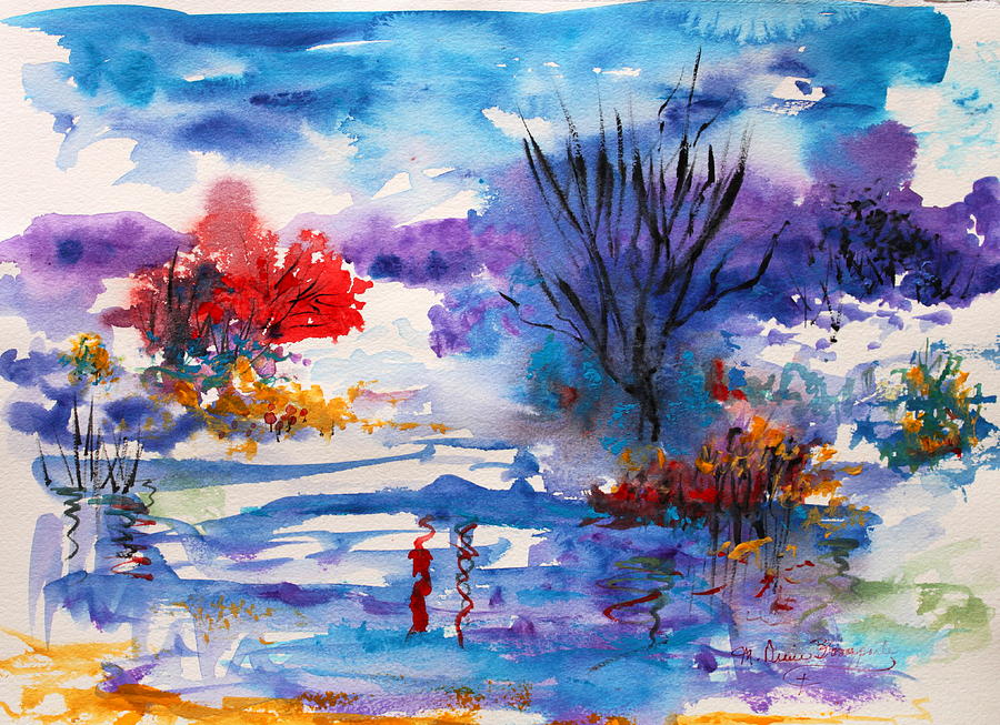 900x653 Fantasy Landscape Painting By M Diane Bonaparte - Fantasy Landscape Painting