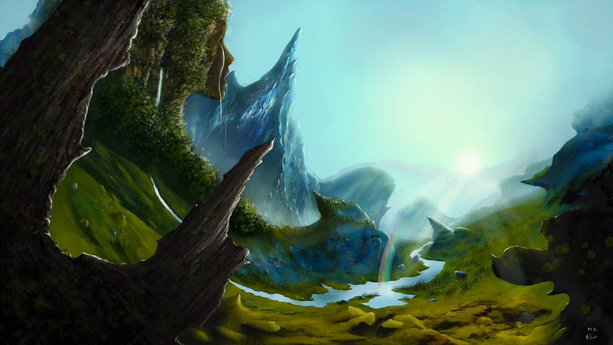 1191x670 Fantasy Landscape Painting By Mantaskarciauskas - Fantasy Landscape Painting