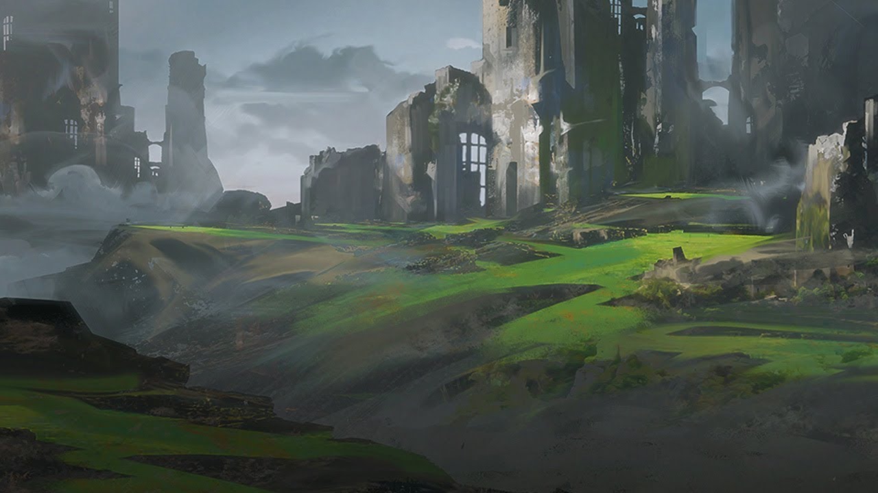 1280x720 Sketching A Fantasy Landscape Digital Painting Time Lapse - Fantasy Landscape Painting